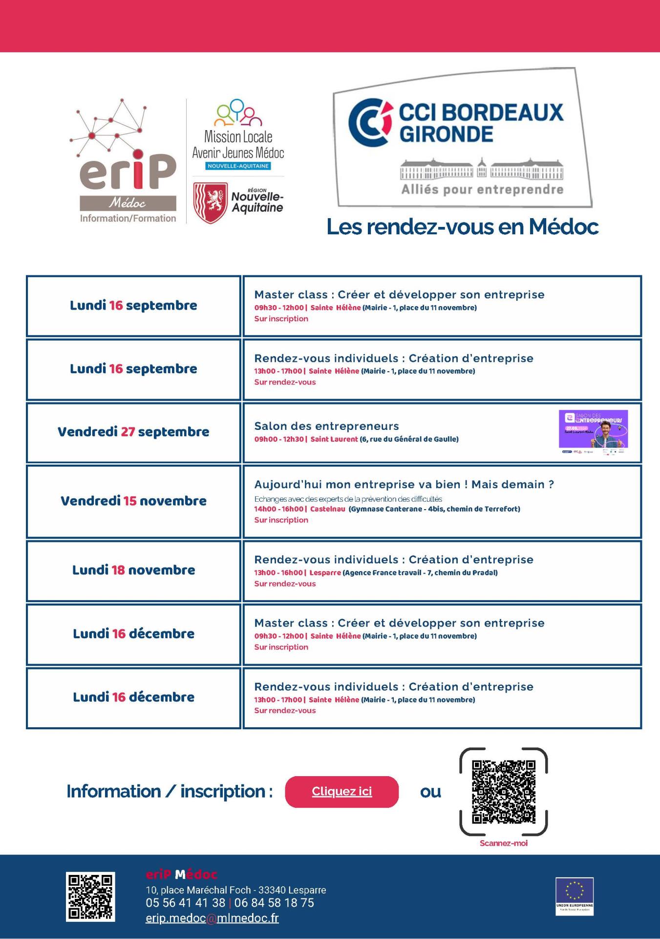 Cci bordeau gironde rdv medoc 2nd semestre 2024